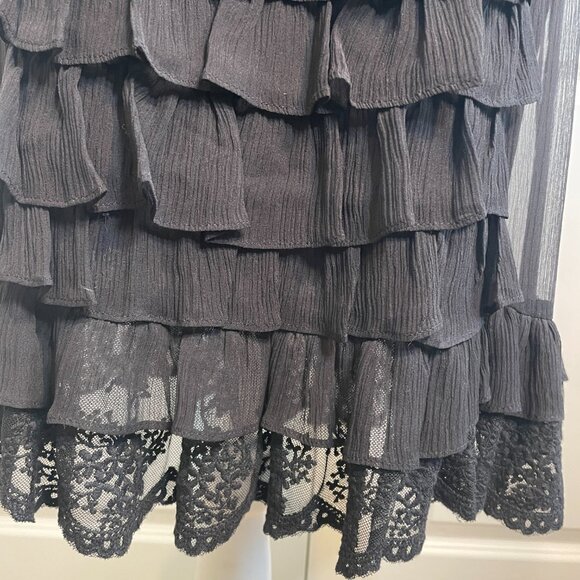 JUICY COUTURE Black Gauze Dress Size 6 - Picture 3 of 11